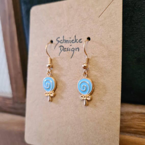"Lollipop" earrings made of enamel