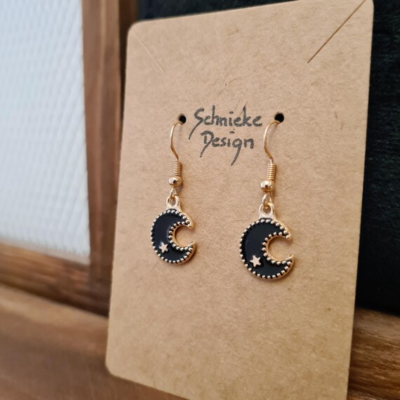 Enamel earrings "Moon"