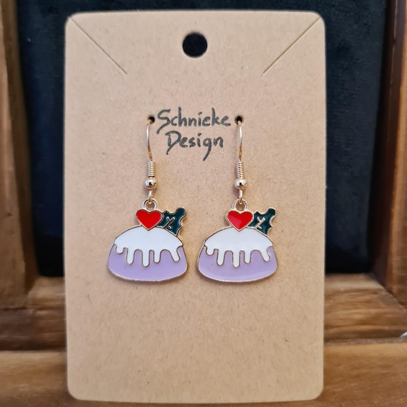 Earrings "Plumpudding" made of enamel