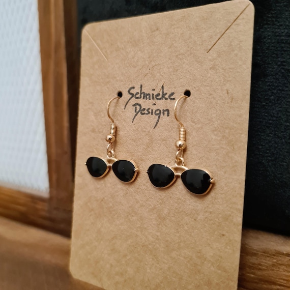 Enamel "Sunglasses" earrings