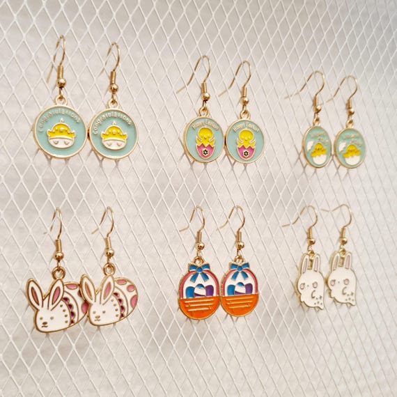 Earrings "Easter Stuff" made of enamel