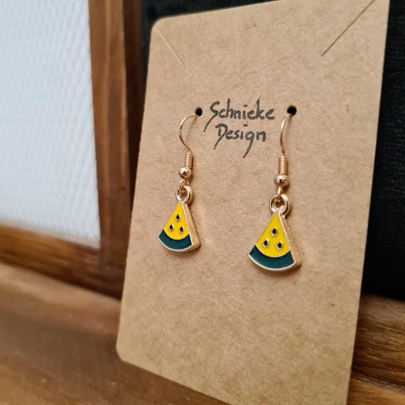 Earrings "Watermelon" made of enamel
