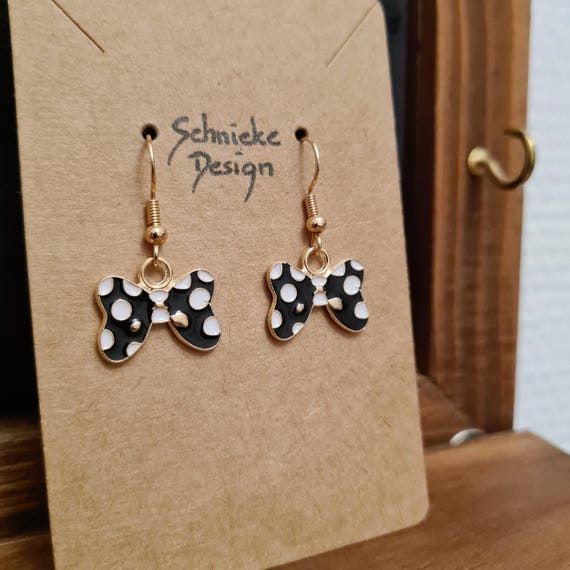 Earrings "bow" made of enamel