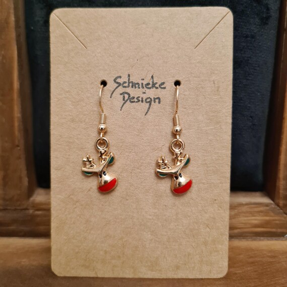 Earrings with cute little reindeer