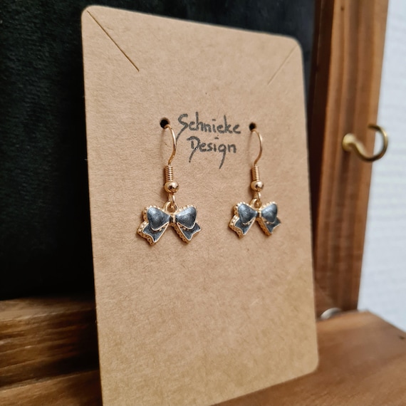 Earrings "bow" made of enamel