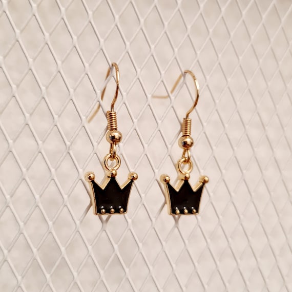 Enamel "Crown" earrings