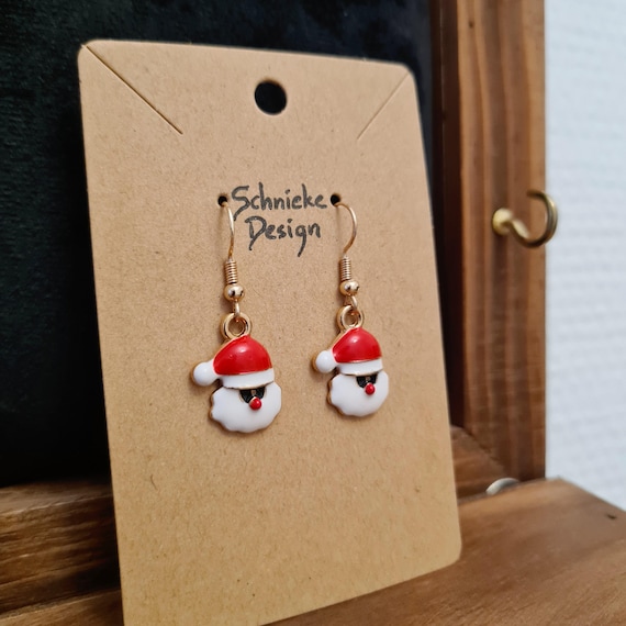 Santa Claus earrings with sunglasses