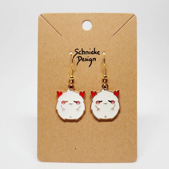 Earrings with small monsters
