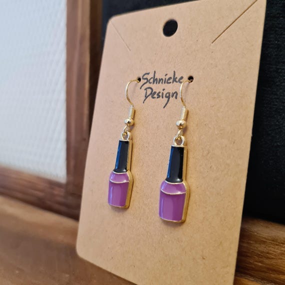 Earrings "Nail Polish" made of enamel