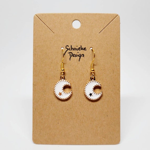 Earrings with a small moon