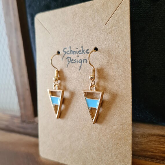 Earrings "Geometry" made of enamel