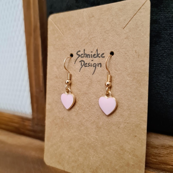 Earrings "Little pink heart"