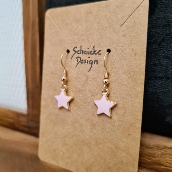 "Little Star" earrings made of enamel