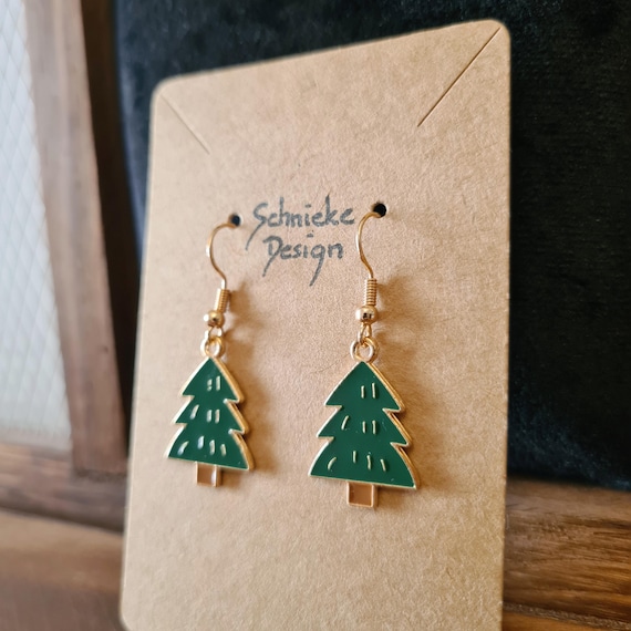 Christmas tree earrings
