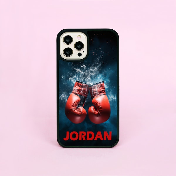 Personalised Boxing Gloves Box Name Water Customised Phone Case/Cover For iPhone 7 11 12 13 14 15 Pro Max SE Samsung Galaxy A13 A53 5G A71