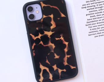 Tortoise Shell Tortoiseshell Pattern Brown Black Print Phone Case/Cover For iPhone 7 8 11 12 13 14 15 16 Pro Max Plus Mini 16e SE