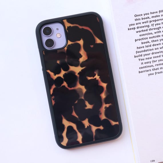 Tortoise Shell Tortoiseshell Pattern Brown Black Print Phone Case/Cover For iPhone 7 8 11 12 13 14 15 16 Pro Max Plus Mini 16e SE