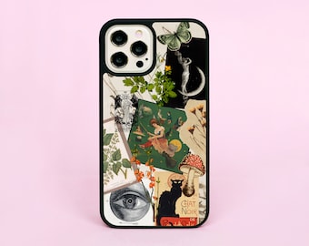 Vintage Witch Flowers Witchy Collage Phone Case/Cover For iPhone 8 XR 11 12 13 14 15 Pro Max Mini SE Plus Samsung Galaxy A13 A21s A71 A53 5G