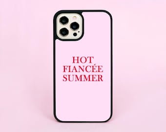 Hot Fiancée Summer Bride Future Mrs Wedding Pink And Red Bridal Phone Case/Cover For iPhone 12 13 14 15 16 Pro Max SE 16e Plus 17 Air 17e