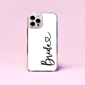 Bride Heart Mrs Wedding Custom Made Pink Blue Green White Lilac Phone Case/Cover For iPhone 11 12 13 14 15 16 Pro Max SE 16e