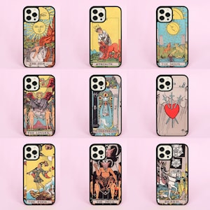 Cartes de tarot Rider-Waite-Smith Deck The Fool Sun Moon Death Devil Coque/housse de téléphone en caoutchouc pour iPhone 12 13 14 15 16 Pro Max Plus Mini 16e