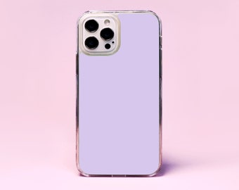 Lilac Purple Lavender Solid Colour Phone Plastic Case/Cover For iPhone 7 8 XR 11 12 13 14 15 Pro Max Mini SE Samsung Galaxy A13 A21s A53 5G