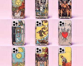 Tarot Cards Rider-Waite-Smith Deck Fool Sun Moon Plastic Phone Case/Cover For iPhone 11 12 13 14 15 Mini Pro Max SE Samsung Galaxy A13 A21s