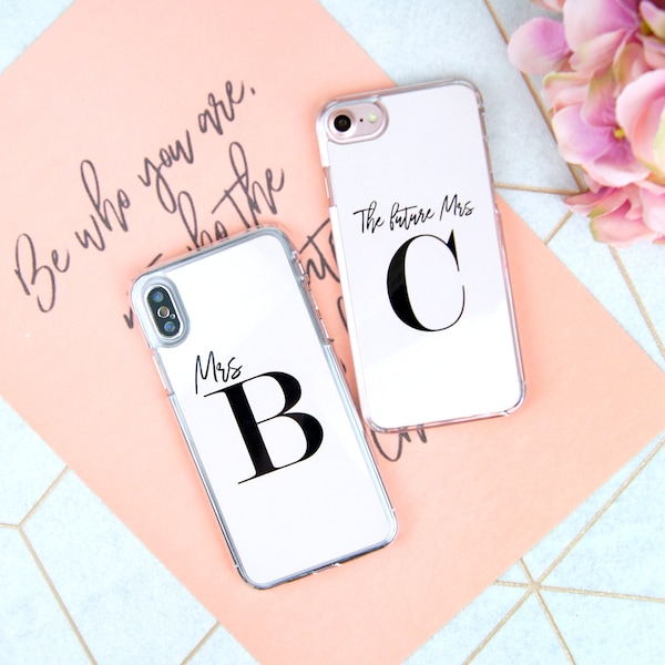 Future Mrs Wedding Bride Surname Initial Customised Phone Case/Cover For iPhone 7 XR 11 12 13 14 15 Pro Max SE 2 3 Samsung Galaxy A13 A53 5G