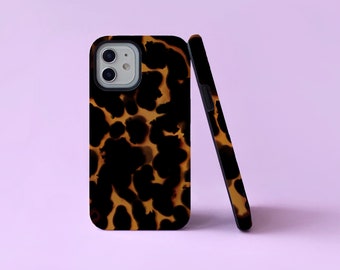 Tortoise Shell Tortoiseshell Print Brown Pattern Tough Phone Case/Cover For iPhone 7 XR 11 12 13 14 15 16 Pro Max Mini Plus SE