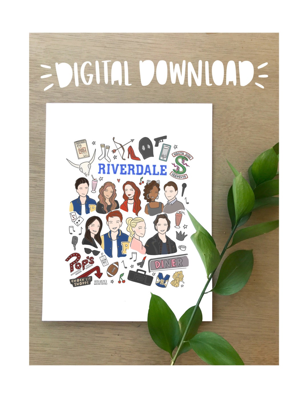 Riverdale Illustration Print DIGITAL DOWNLOAD - Etsy