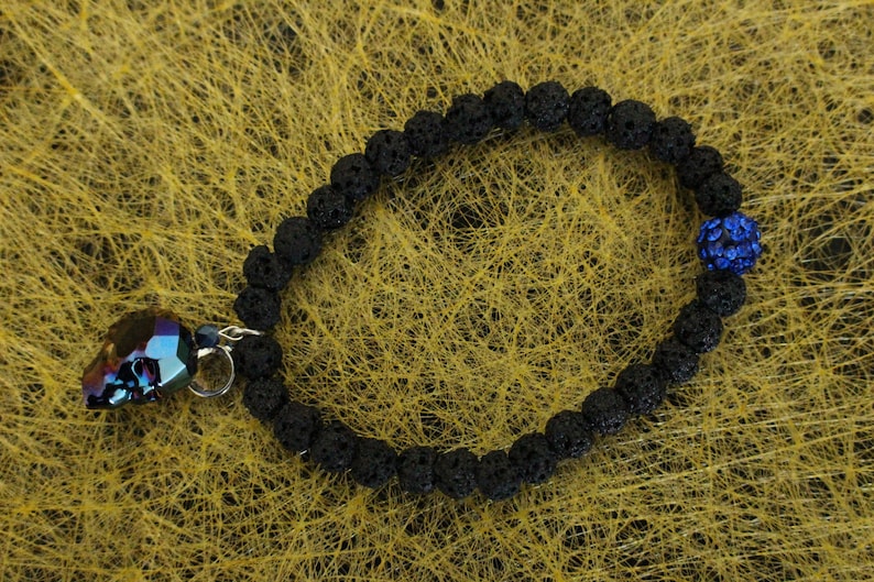 Beaded bracelet and skull