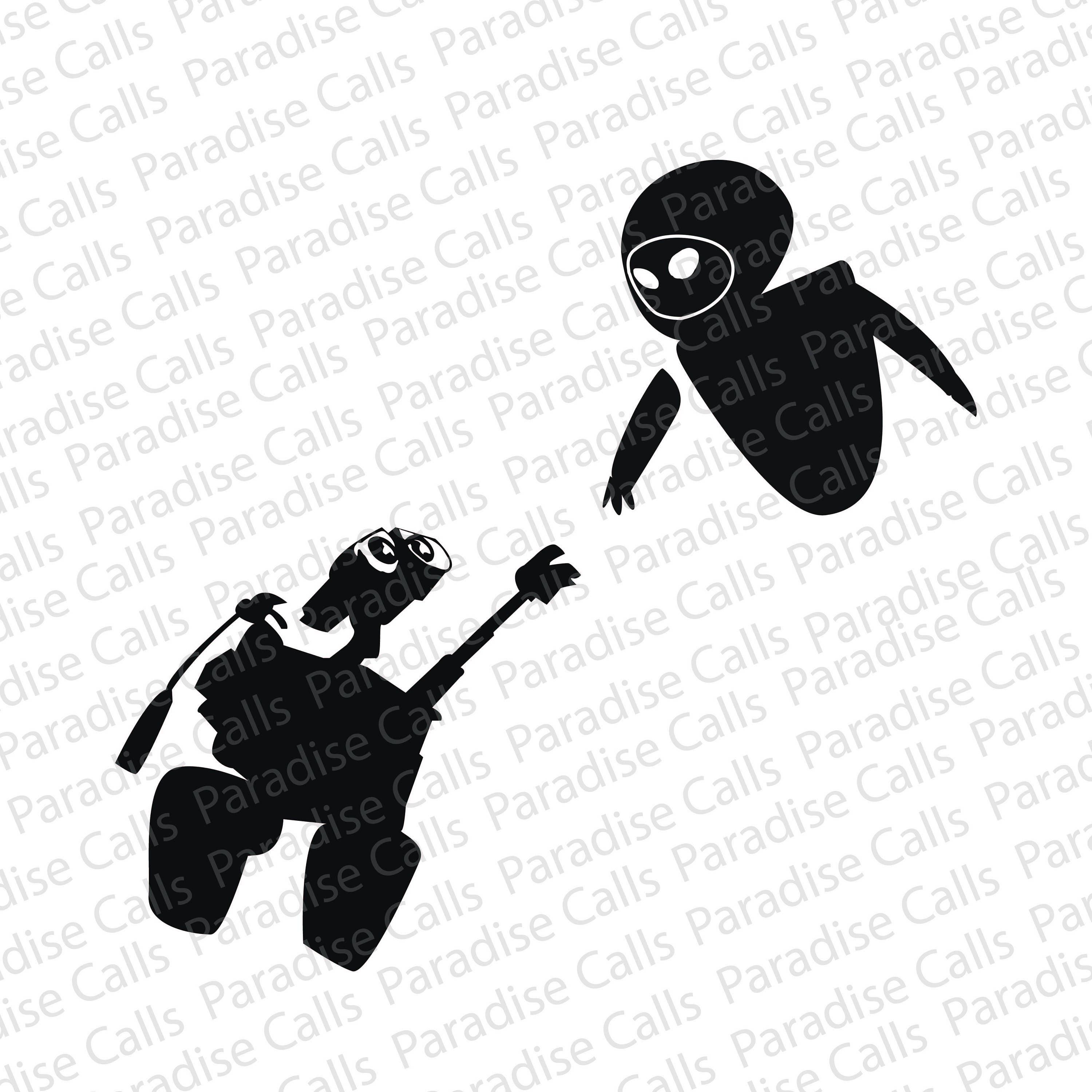 Wall E Decal Sticker for Robot Vacuum Cleaner. Funny Stickers Svg. 