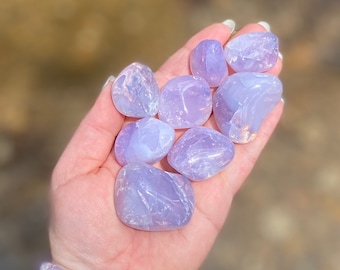 Lavender Moon Quartz, Blue Gem Rose Quartz, Rare High Quality Genuine Polished Material