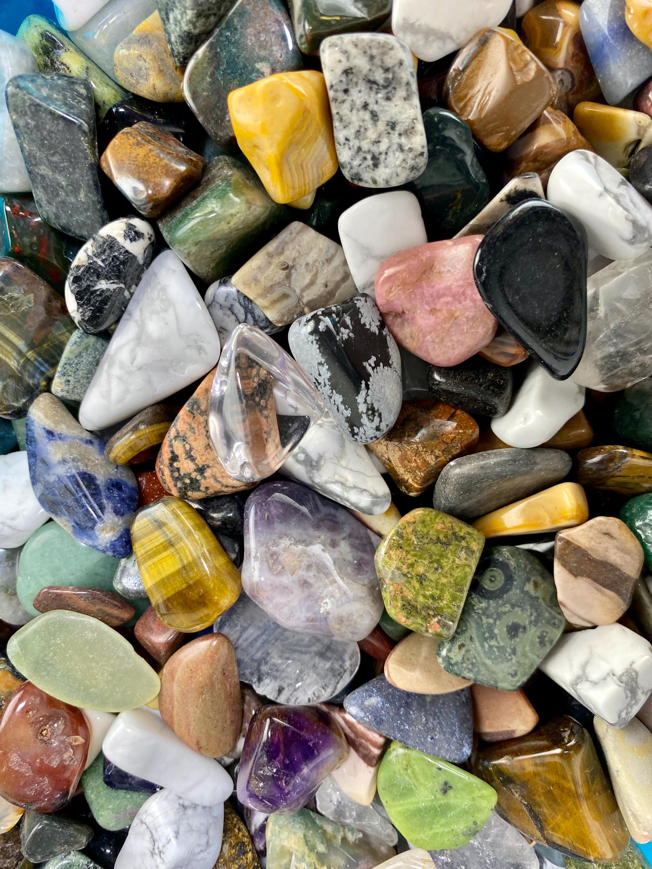 Bulk Assorted Tumbled Stones, Wholesale Mixed Gemstones, You Choose 1/4-1 LB.