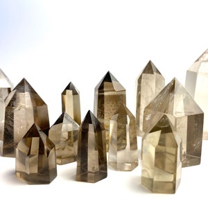 Smoky Quartz Point Tower | Smoky Quartz Generator | Self Standing Polished Point