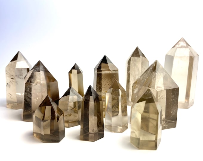 Smoky Quartz Point Tower | Smoky Quartz Generator | Self Standing Polished Point