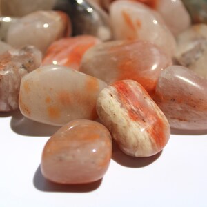 Bahia Chalcedony - Orange Chalcedony Tumbled Stone - Pocket Gemstone - Sacral Chakra Healing Stone