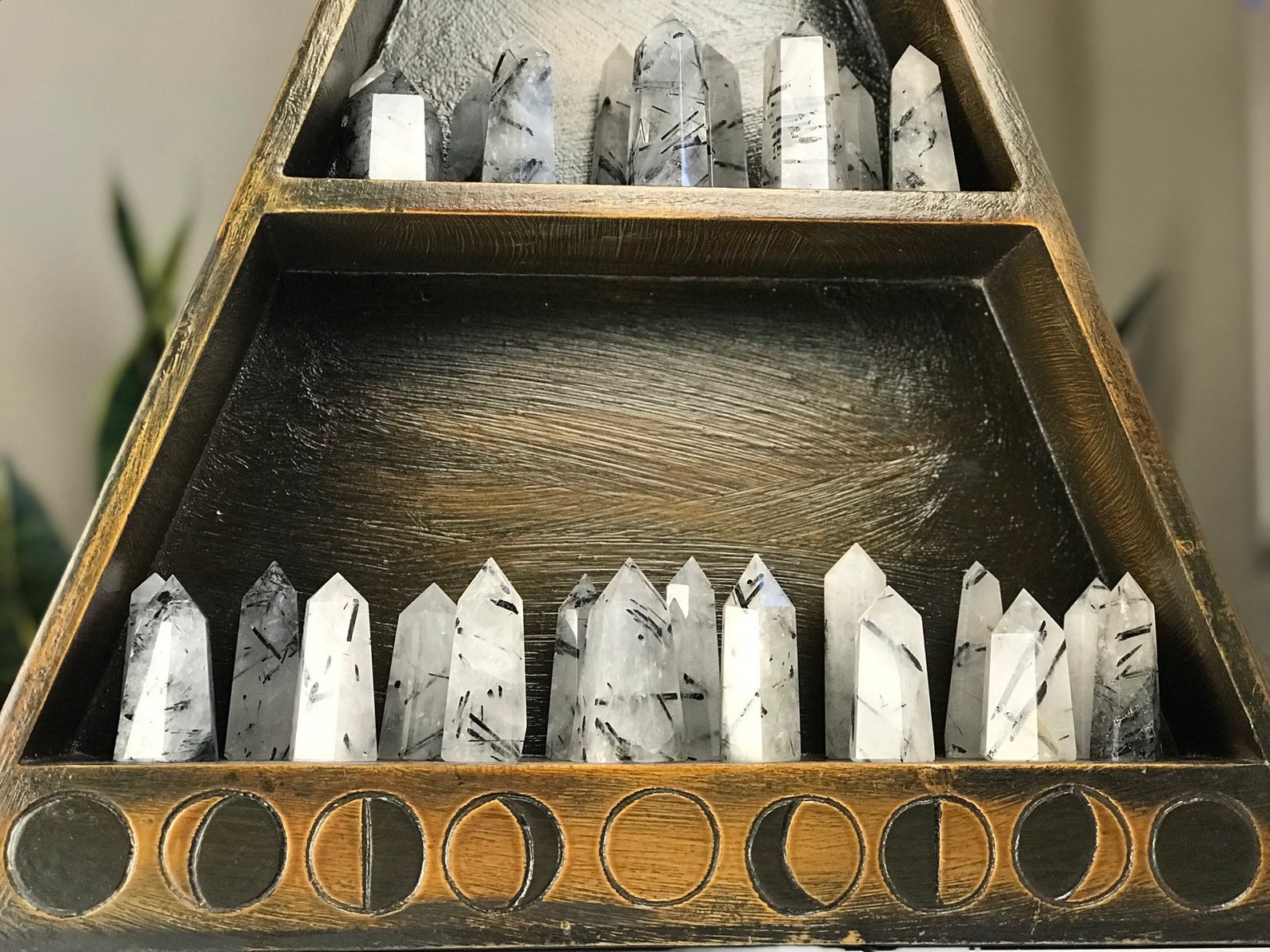 Black Tourmalinated Quartz Tower Black Tourmaline Quartz Etsy