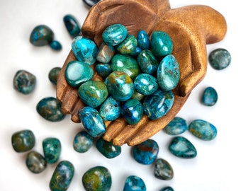 Chrysocolla Tumbled Stone | Choose Small or Large | High Quality Natural Chrysocolla | Pocket Stone | Meditation Crystal