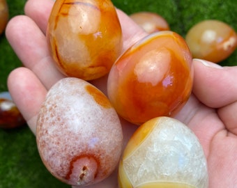 Carnelian Gemstone Egg, Carnelian Egg, Polished Carnelian Stone