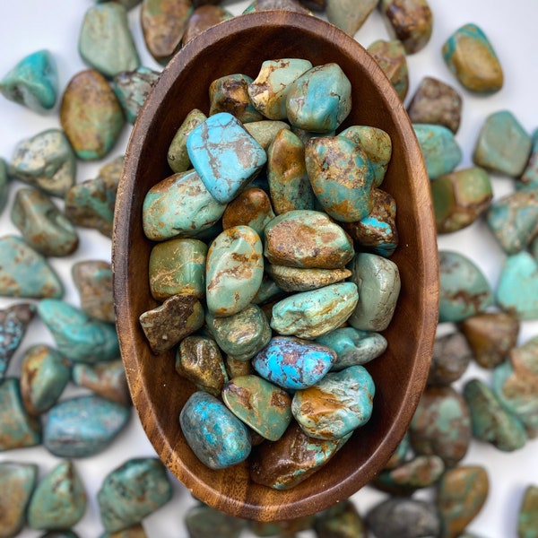 Natural Turquoise Tumbled Stone | Turquoise Pocket Stone | Healing Stone
