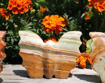 Gemstone Butterfly Carving, Hand Carved Crystal Butterfly