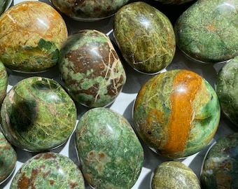 Chrysoprase Polished Palm Stone, Choose your Own Madagascan Chrysoprase Gallet