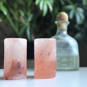 Himalayan Salt Shot Glasses | Pink Himalayan Sea Salt | Tequila Shot Glasses