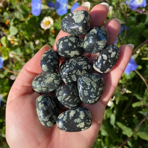 Lakelandite Tumbled Stone, Bytownite Basalt Feldspar Gemstone, Rare Polished Stone