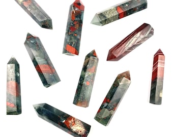 Bloodstone Crystal Tower, March Birthstone, Natural Polished African Bloodstone Generator