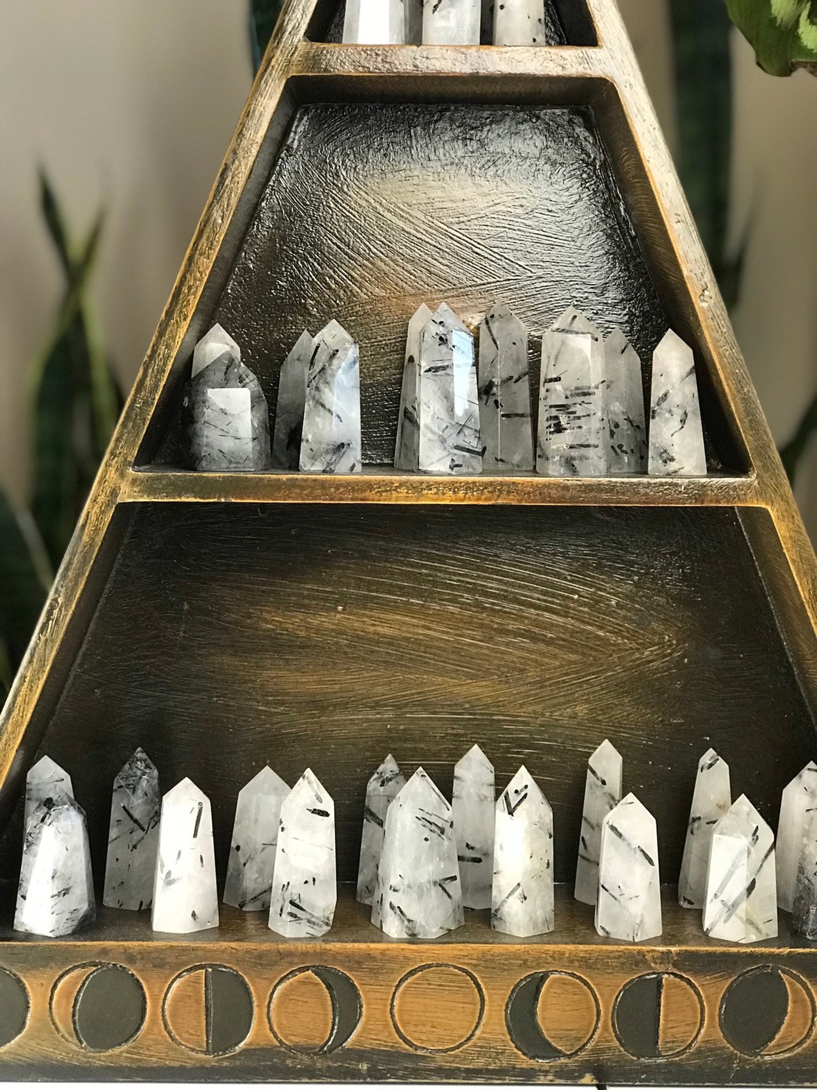 Black Tourmalinated Quartz Tower Black Tourmaline Quartz Etsy