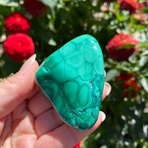 Natural Malachite Free Form, Semi Polished, High Quality Authentic Malachite Stone, Heart Chakra Stone