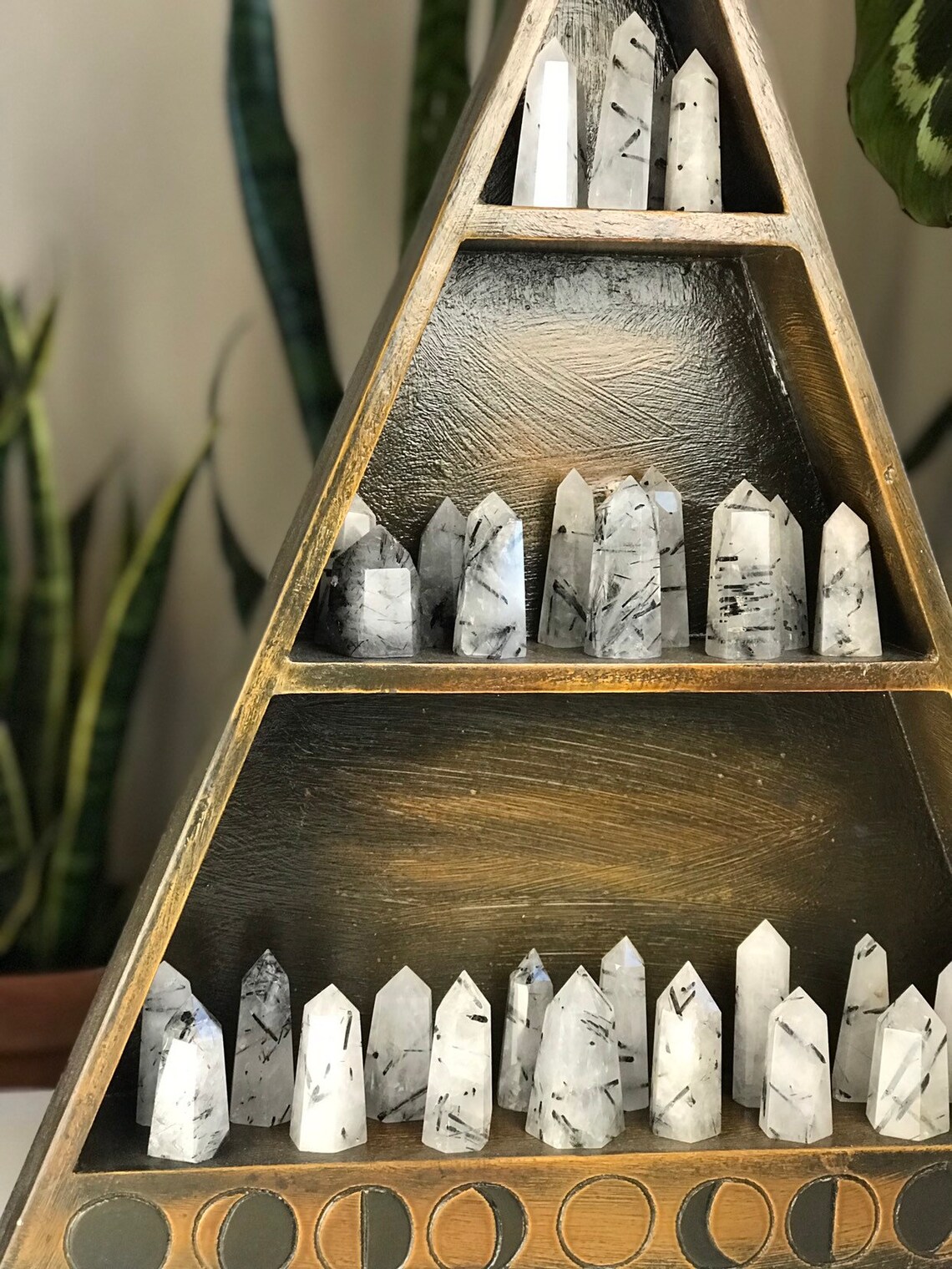 Black Tourmalinated Quartz Tower Black Tourmaline Quartz Etsy