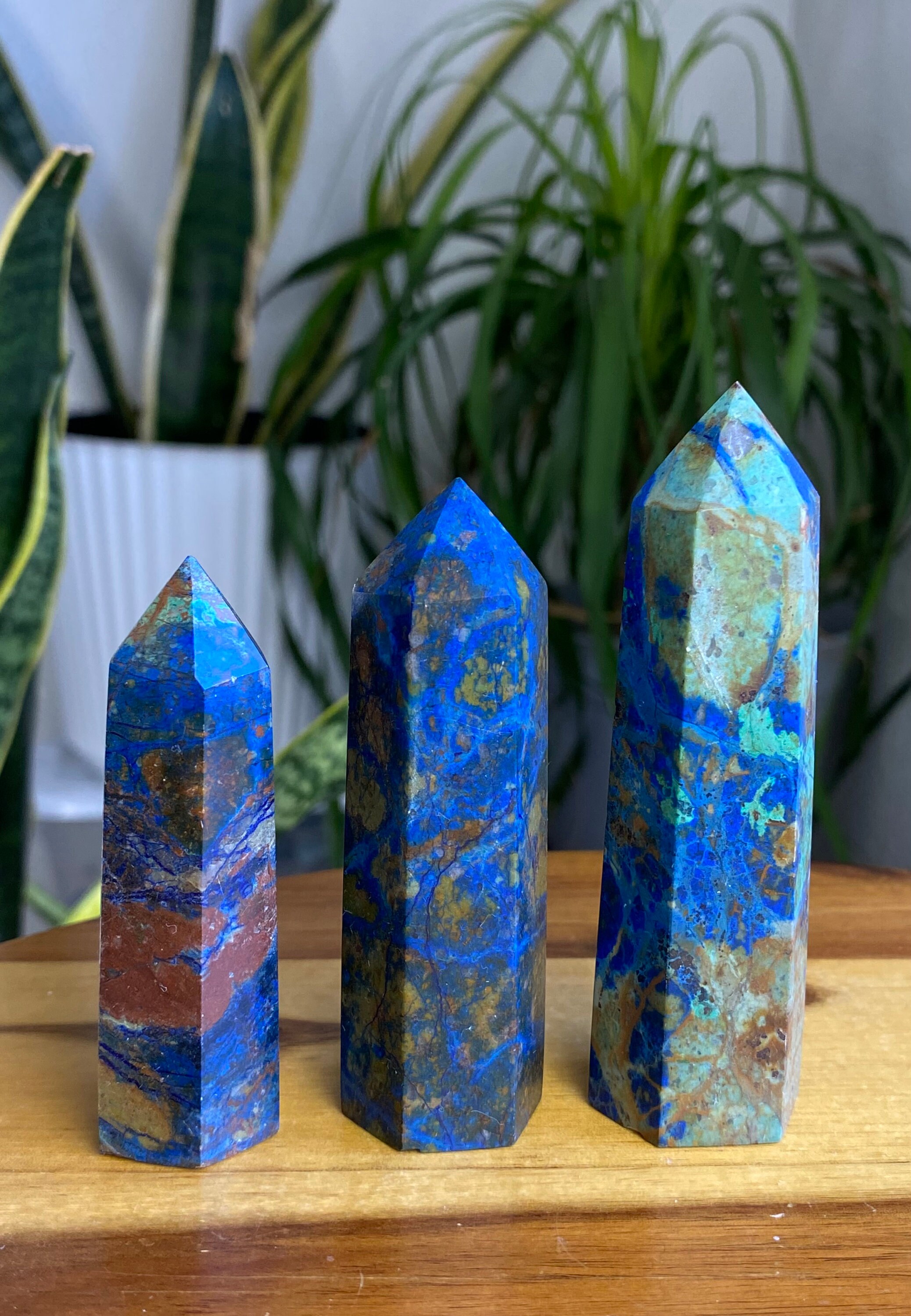 Azurite Chrysocolla Polished Point: Phoenix Stone Mineral - Etsy